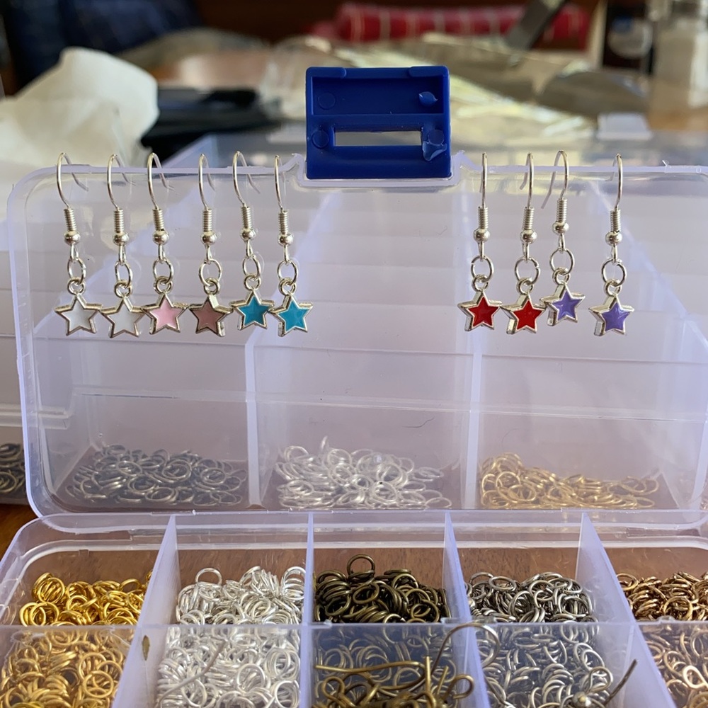 Handmade star earrings!!